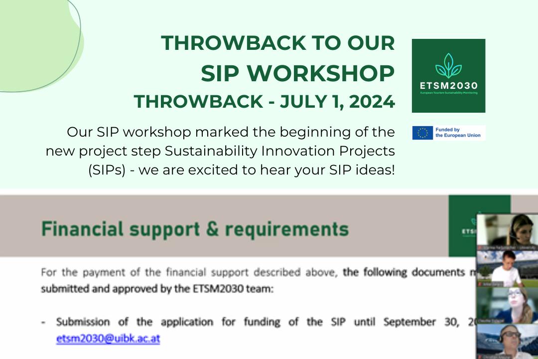 SIP Workshop on the 1st of July 2024