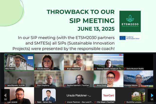 <span style="color:#403d4c"><span style="color:teal">SIP meeting</span><span style="color:#403d4c"> with all project partners and SMTEs involved.