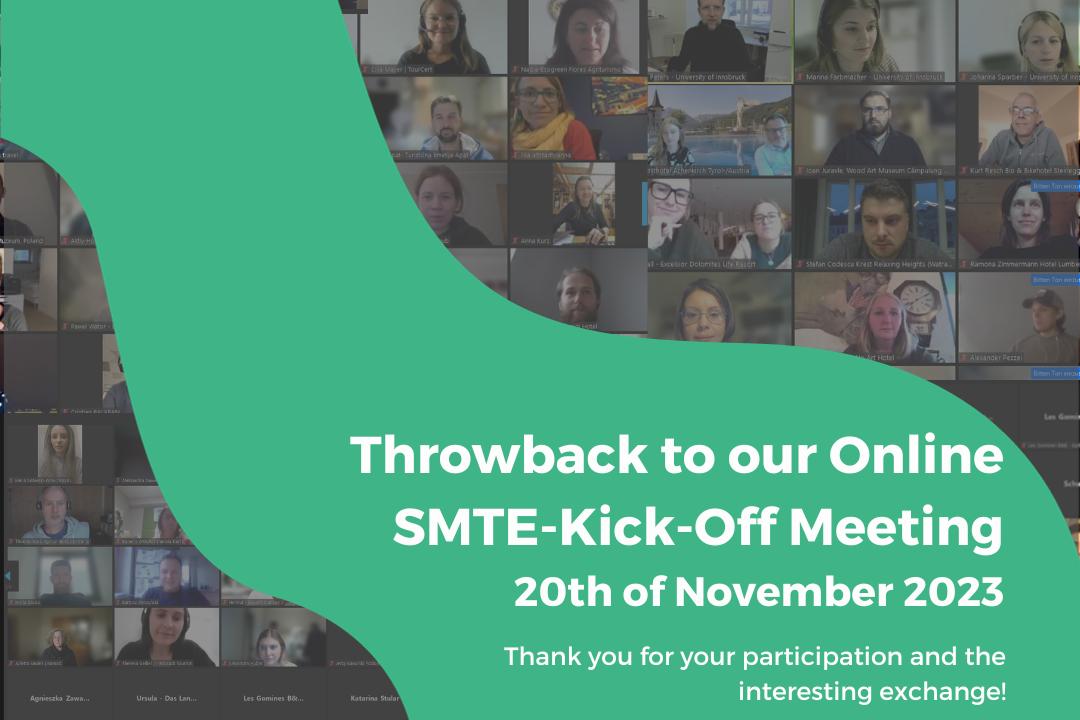 Throwback to our Online SMTE-Kick-Off Meeting on 20th of November 2023