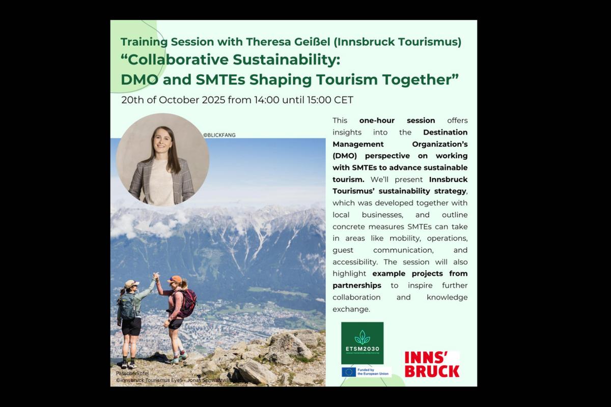 Training session with Theresa Geißel from Innsbruck Tourismus