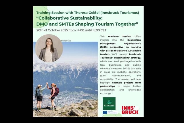 <span style="color:#403d4c">Training session with <span style="color:teal">Theresa Geißel</span><span style="color:#403d4c"> from Innsbruck Tourismus